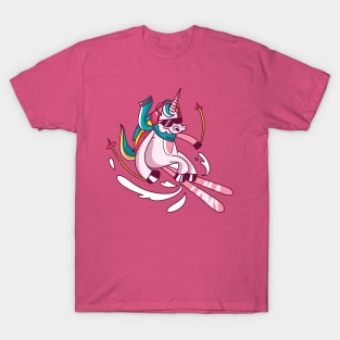Skiing Unicorn T-Shirt